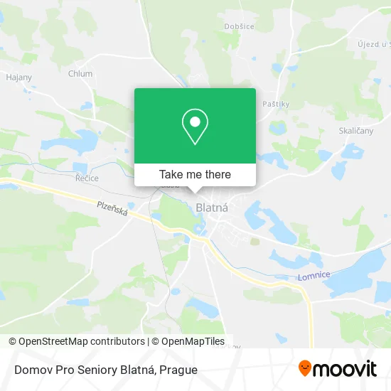 Карта Domov Pro Seniory Blatná