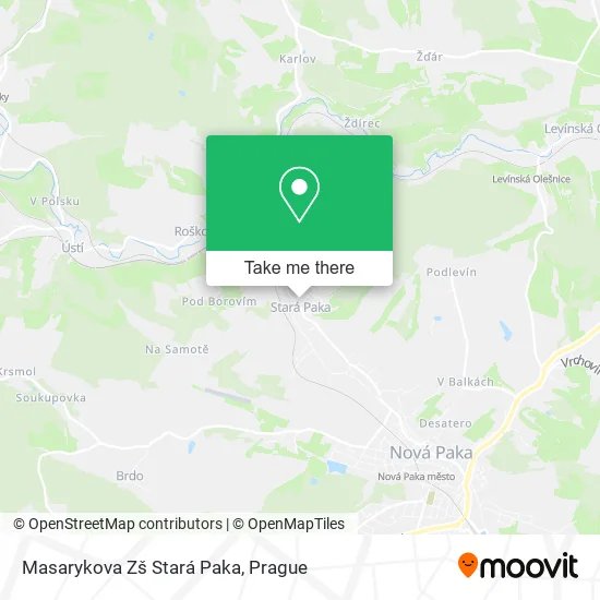 Карта Masarykova Zš Stará Paka