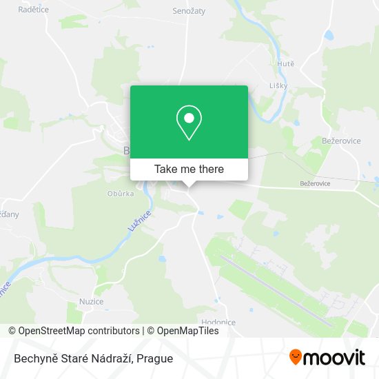 Bechyně Staré Nádraží map