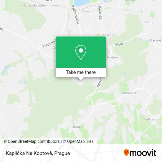 Kaplička Na Kopťově map