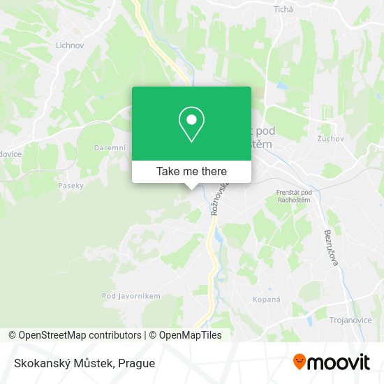 Skokanský Můstek map