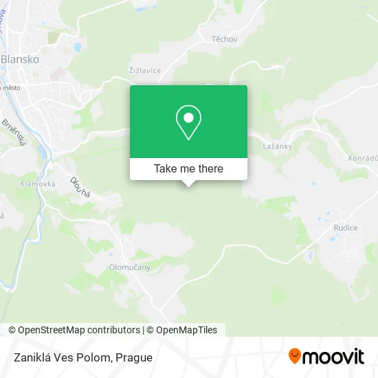 Карта Zaniklá Ves Polom