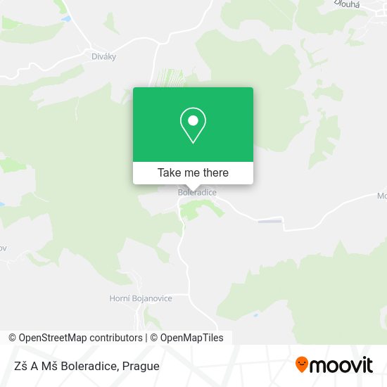 Карта Zš A Mš Boleradice