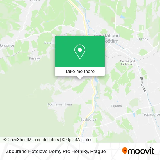 Карта Zbourané Hotelové Domy Pro Horníky