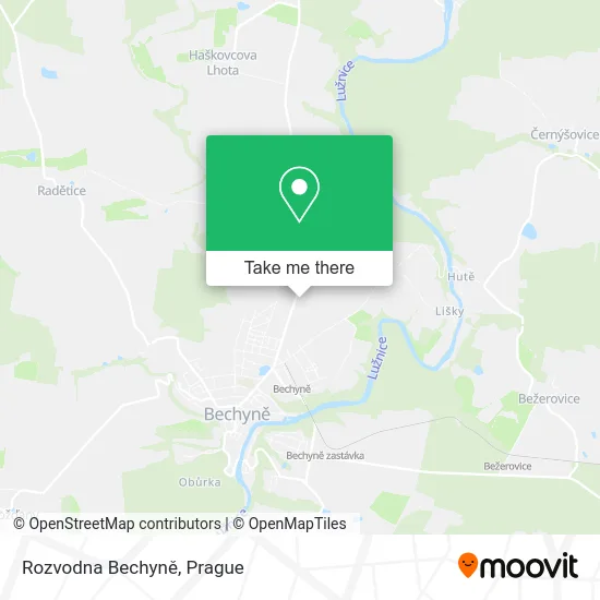 Rozvodna Bechyně map