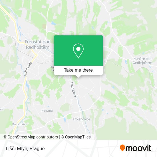 Liščí Mlýn map