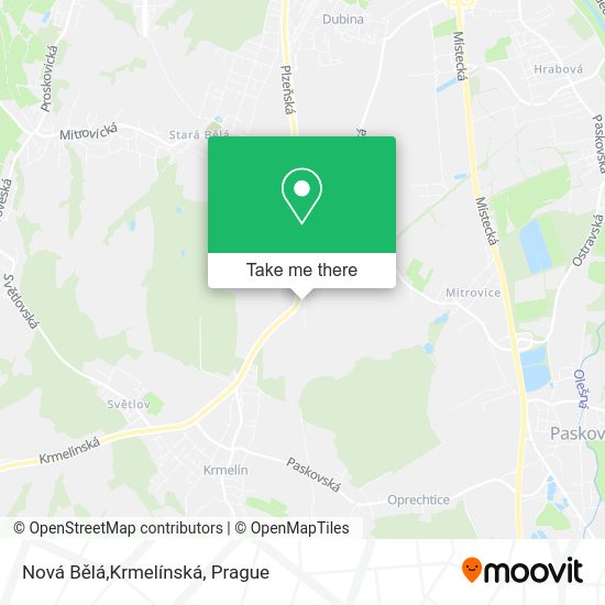 Nová Bělá,Krmelínská map