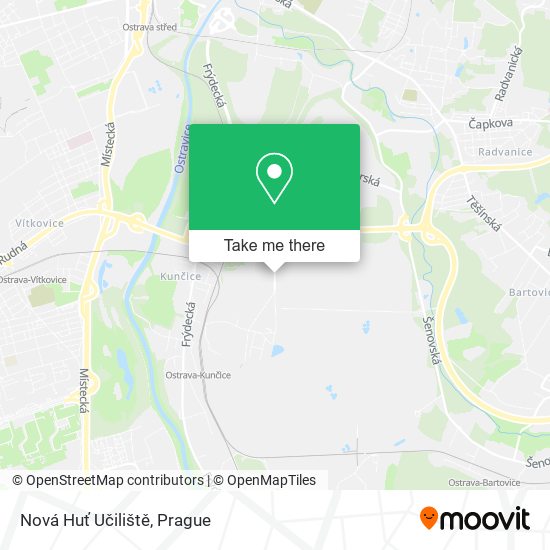 Nová Huť Učiliště map