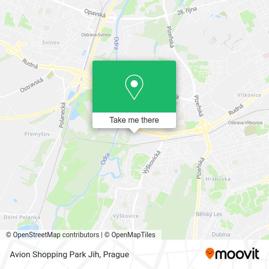 Avion Shopping Park Jih map
