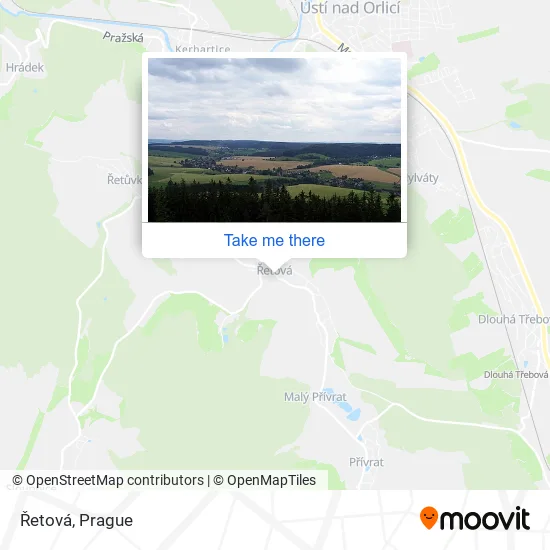 Карта Řetová