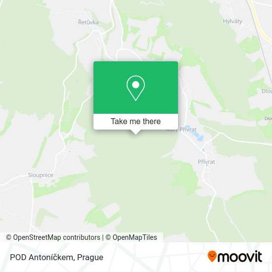POD Antoníčkem map