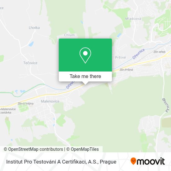 Institut Pro Testování A Certifikaci, A.S. map
