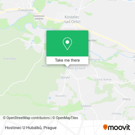 Hostinec U Hubálků map