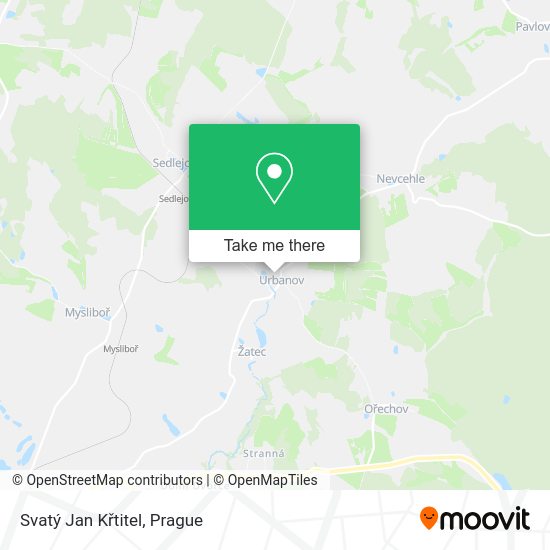 Svatý Jan Křtitel map