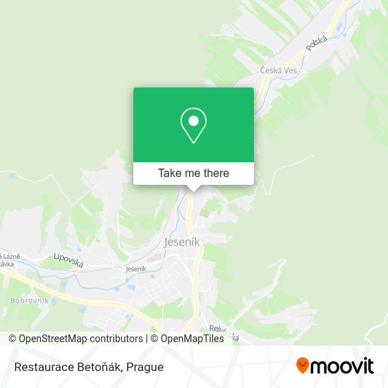 Restaurace Betoňák map