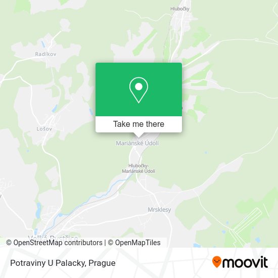 Карта Potraviny U Palacky