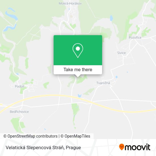 Velatická Slepencová Stráň map