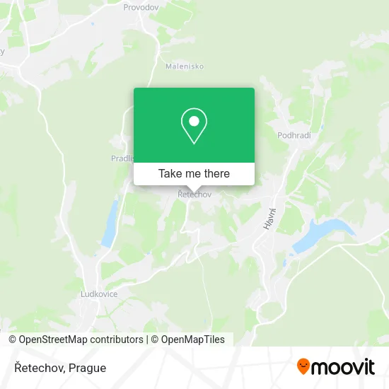 Карта Řetechov