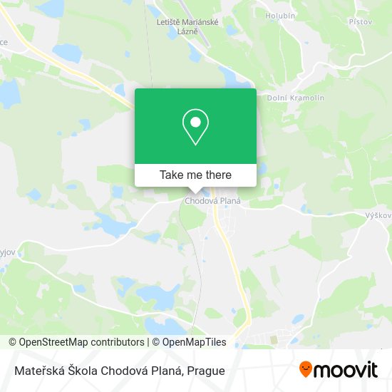 Mateřská Škola Chodová Planá map