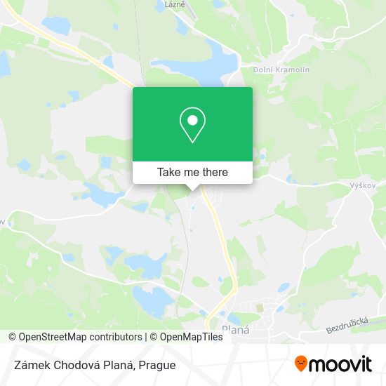 Zámek Chodová Planá map
