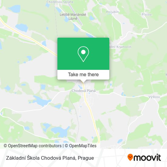 Základní Škola Chodová Planá map