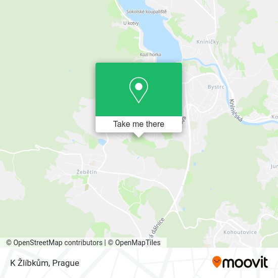 K Žlíbkům map