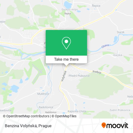 Benzina Volyňská map