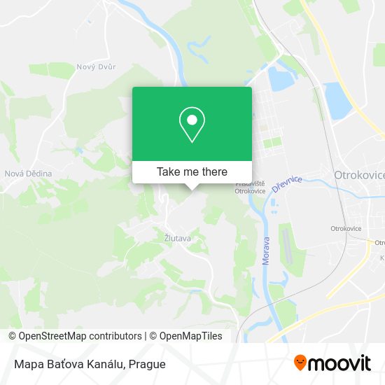 Mapa Baťova Kanálu map