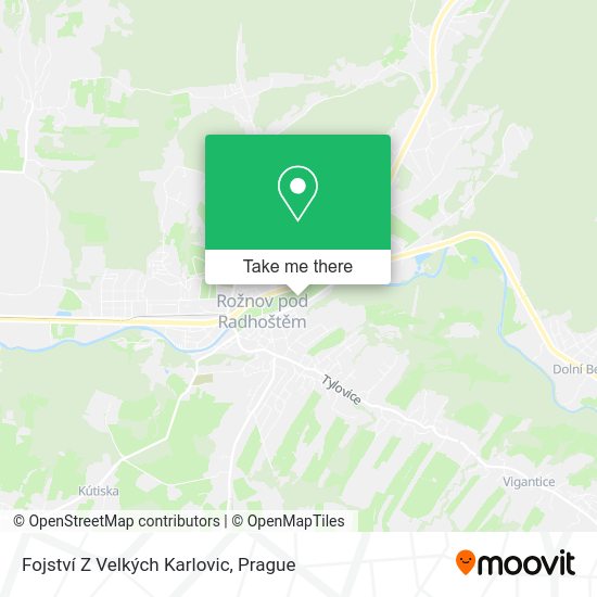 Fojství Z Velkých Karlovic map