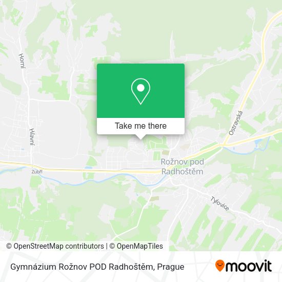 Gymnázium Rožnov POD Radhoštěm map