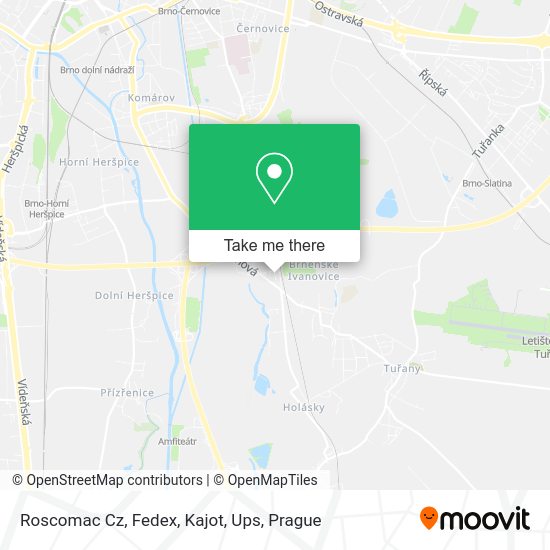 Карта Roscomac Cz, Fedex, Kajot, Ups