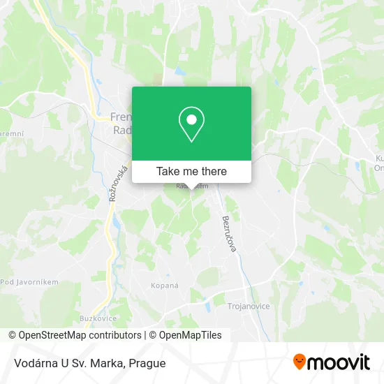 Карта Vodárna U Sv. Marka