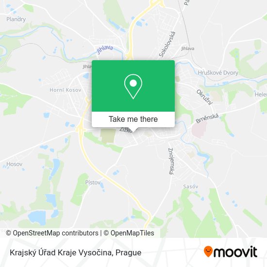 Krajský Úřad Kraje Vysočina map