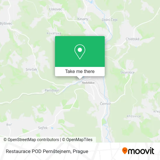Карта Restaurace POD Pernštejnem