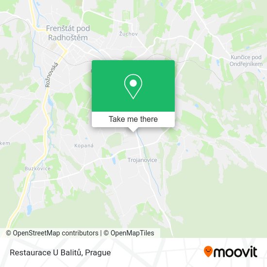 Карта Restaurace U Balitů
