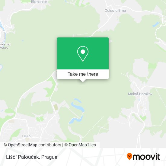 Liščí Palouček map