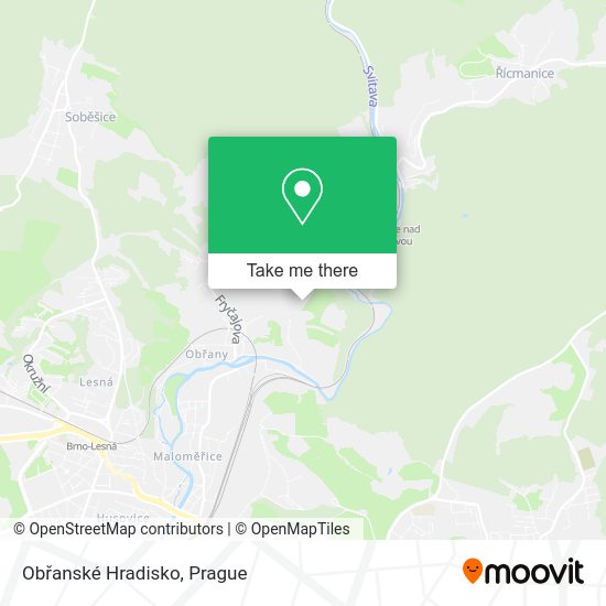 Obřanské Hradisko map