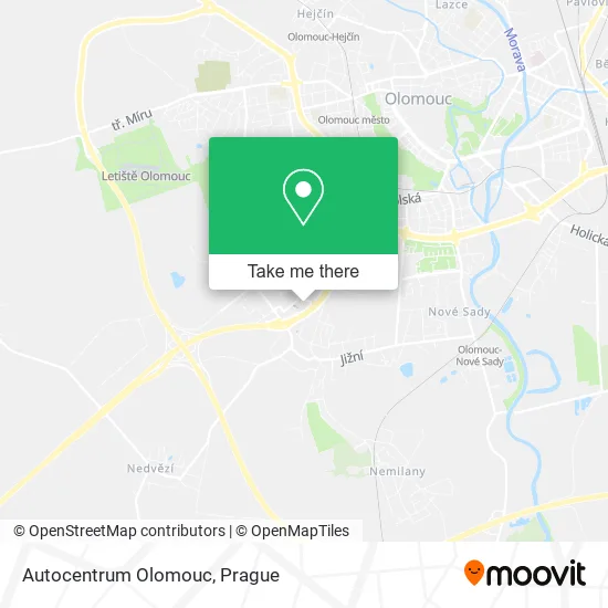 Карта Autocentrum Olomouc
