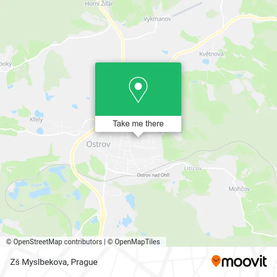 Карта Zš Myslbekova