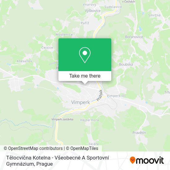 Tělocvična Kotelna - Všeobecné A Sportovní Gymnázium map