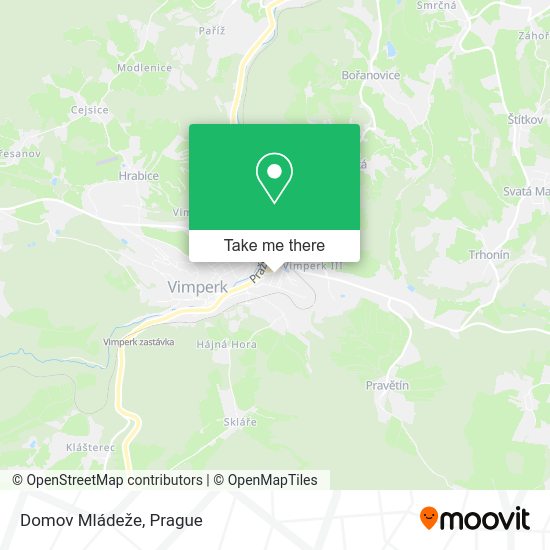 Domov Mládeže map