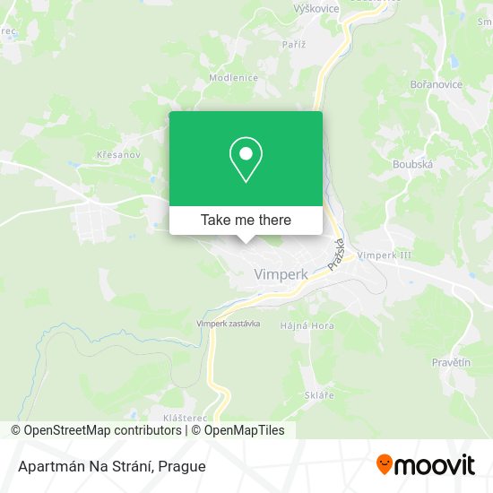 Apartmán Na Strání map