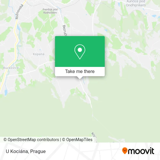Карта U Kociána