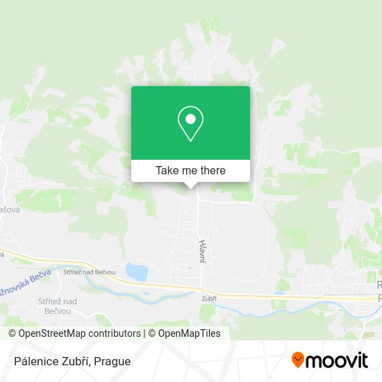 Pálenice Zubří map