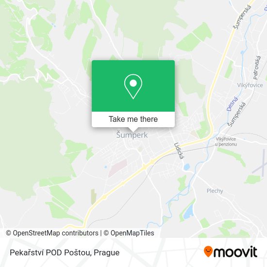 Pekařství POD Poštou map