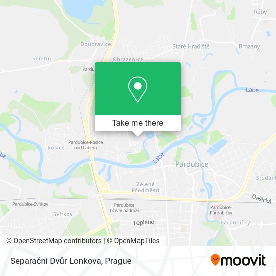 Separační Dvůr Lonkova map