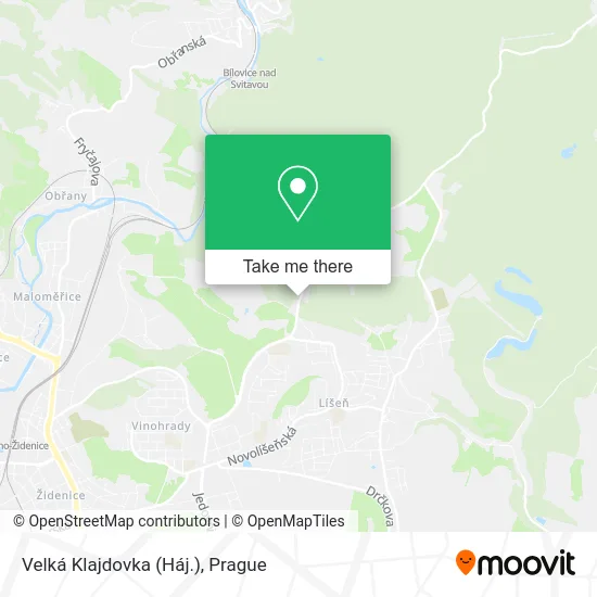 Карта Velká Klajdovka (Háj.)