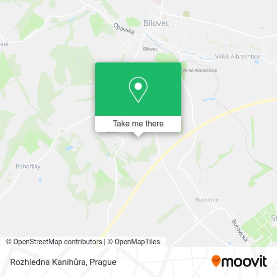 Rozhledna Kanihůra map