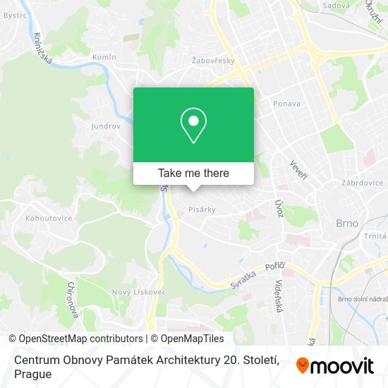 Centrum Obnovy Památek Architektury 20. Století map