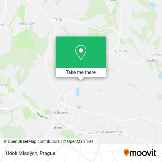 Údolí Mladých map